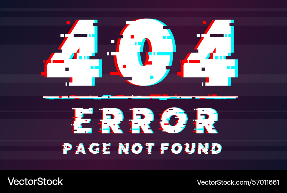 Style glitch design of website page with text Style glitch design of website page with text Vector Image
