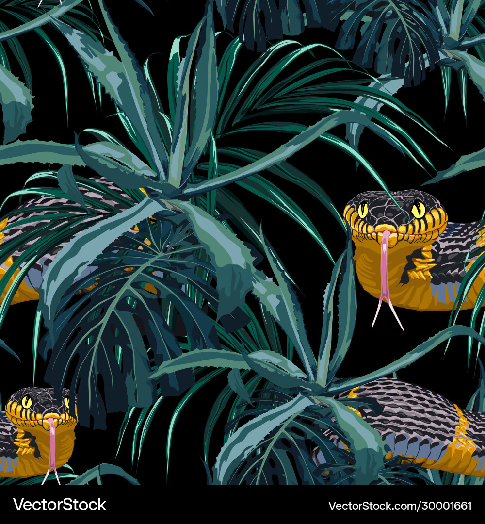 Tropical Snake Pattern vector image