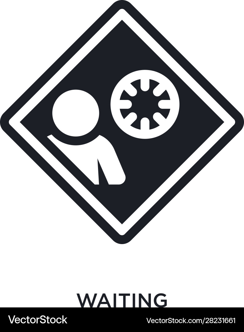 Waiting isolated icon simple element from traffic Vector Image