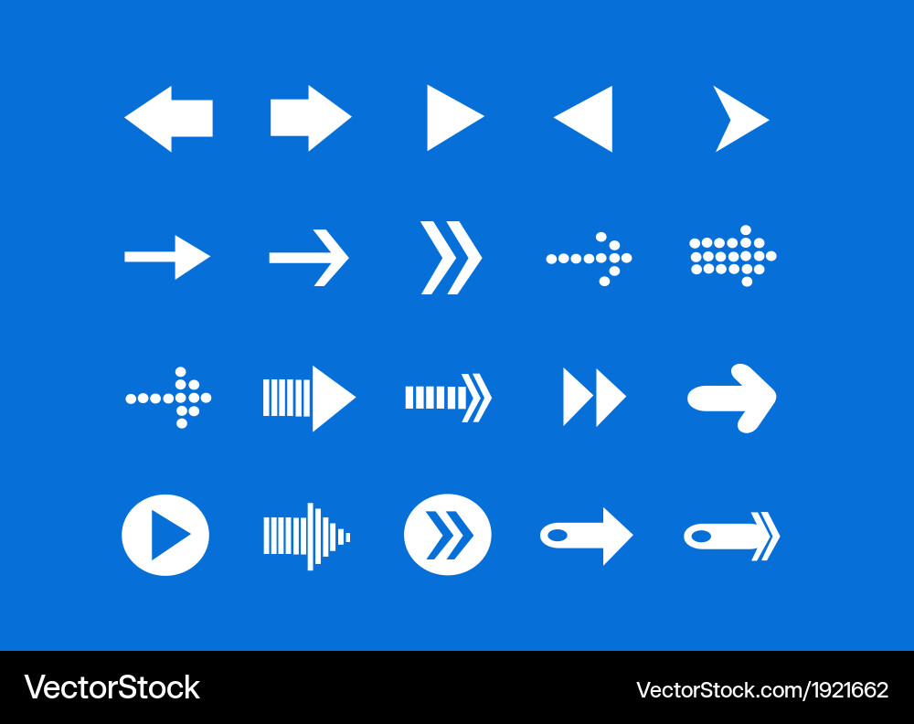 Arrow icons for web vector image