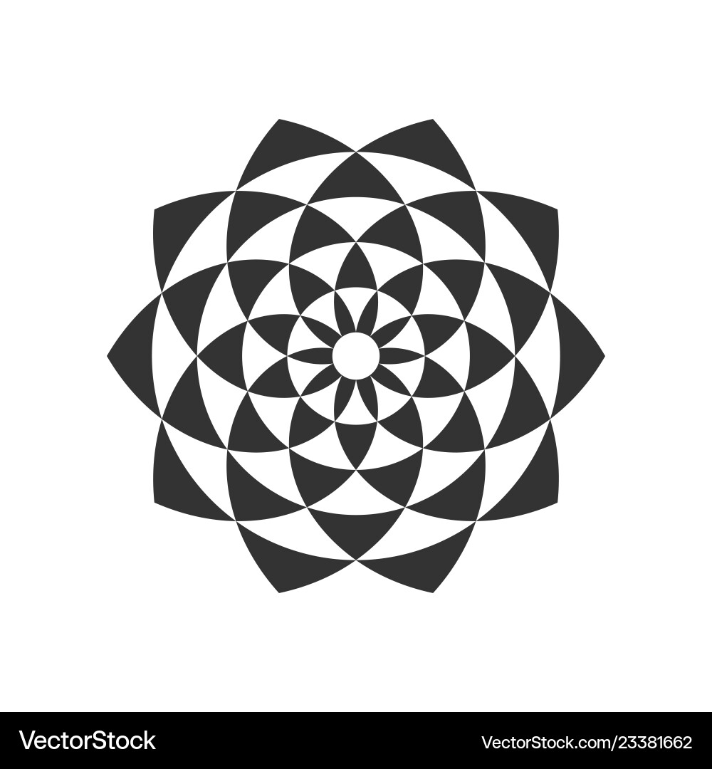 Circular fractal design element Circular fractal design element vector image