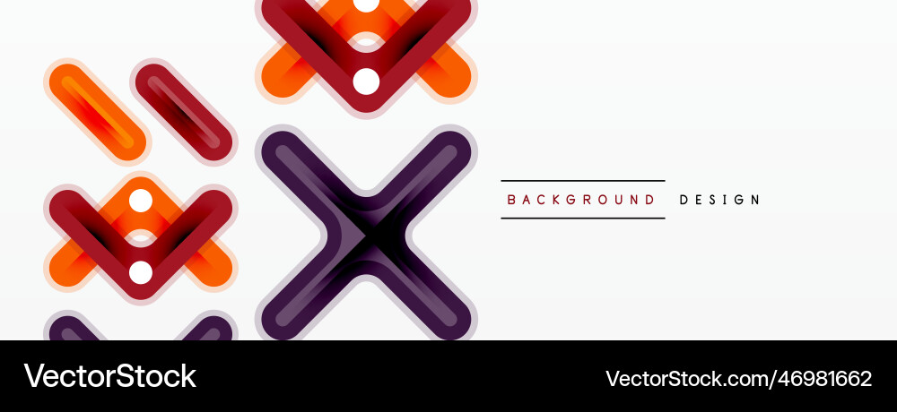 Cross line background minimal geometric template Cross line background minimal geometric template vector image
