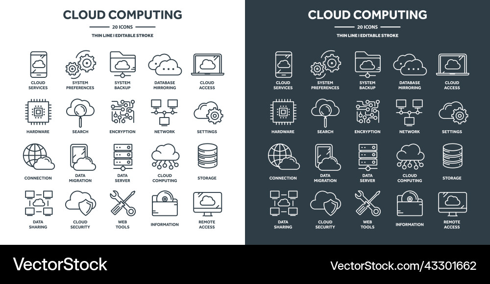 Datenbank für Cloud Computing und Internettechnologie Datenbank für Cloud Computing und Internettechnologie vektorbild