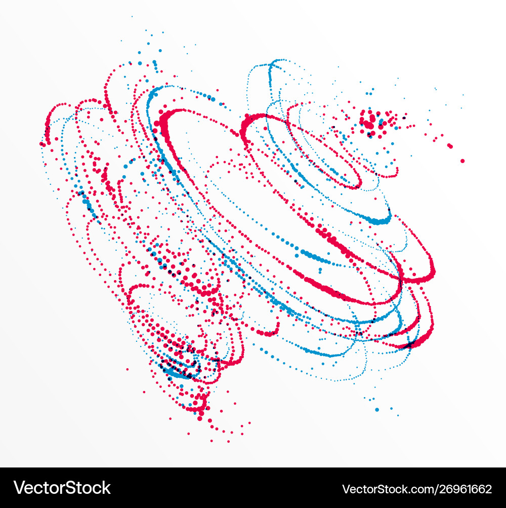 Dots particles flowing vortex abstract background Dots particles flowing vortex abstract background Vector Image