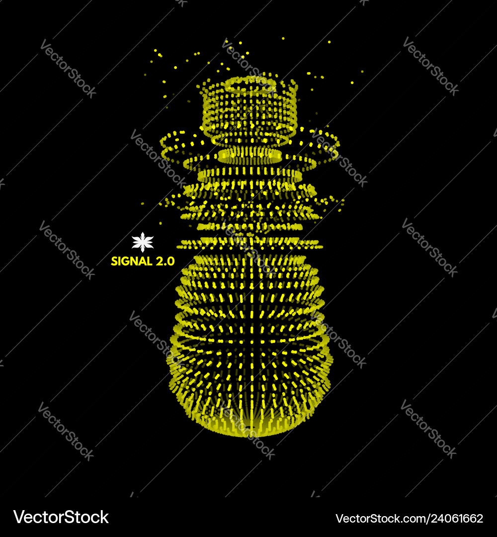Dynamic Particle Technology 3D Vector Image