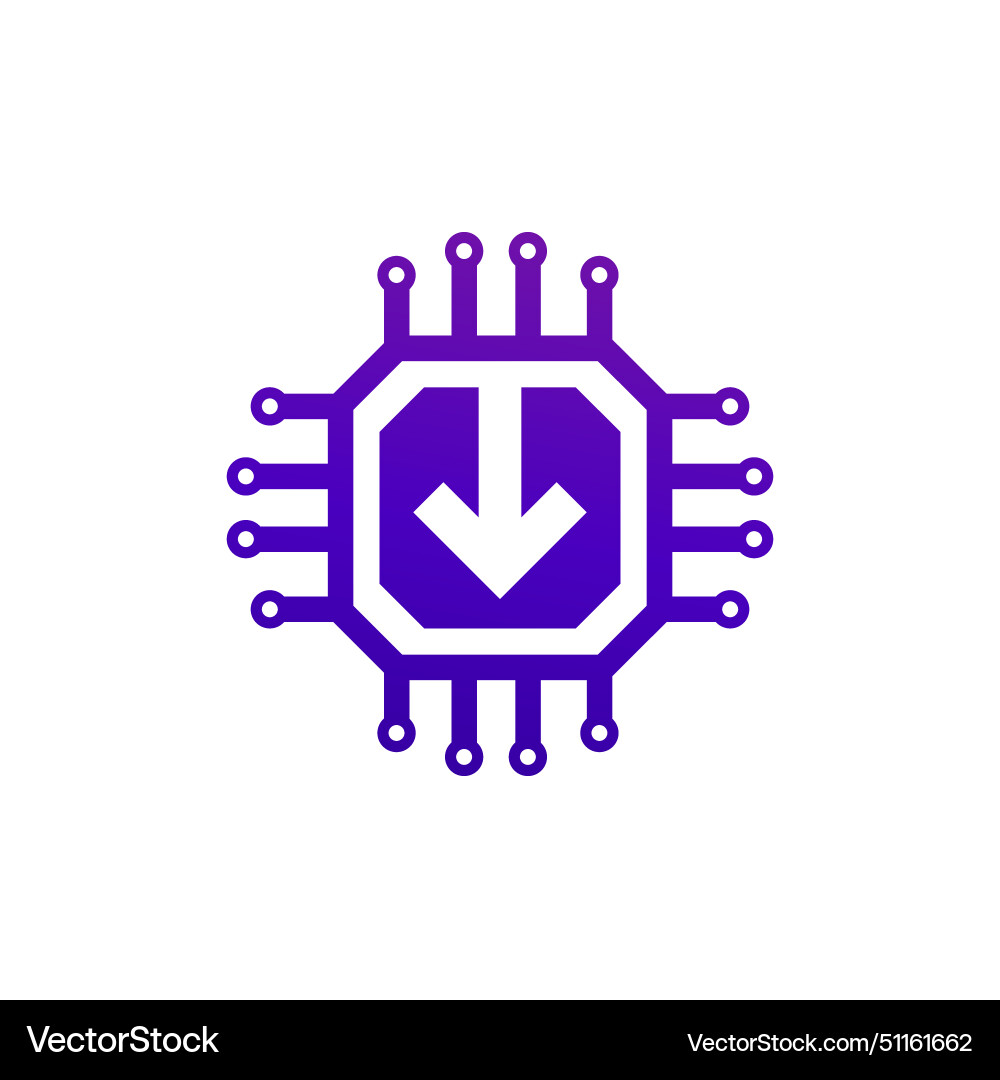 Firmware update icon on white Royalty Free Vector Image
