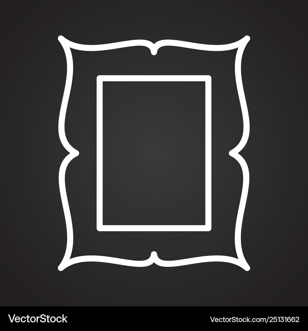 Frame icon on background for graphic and web Frame icon on background for graphic and web vector image