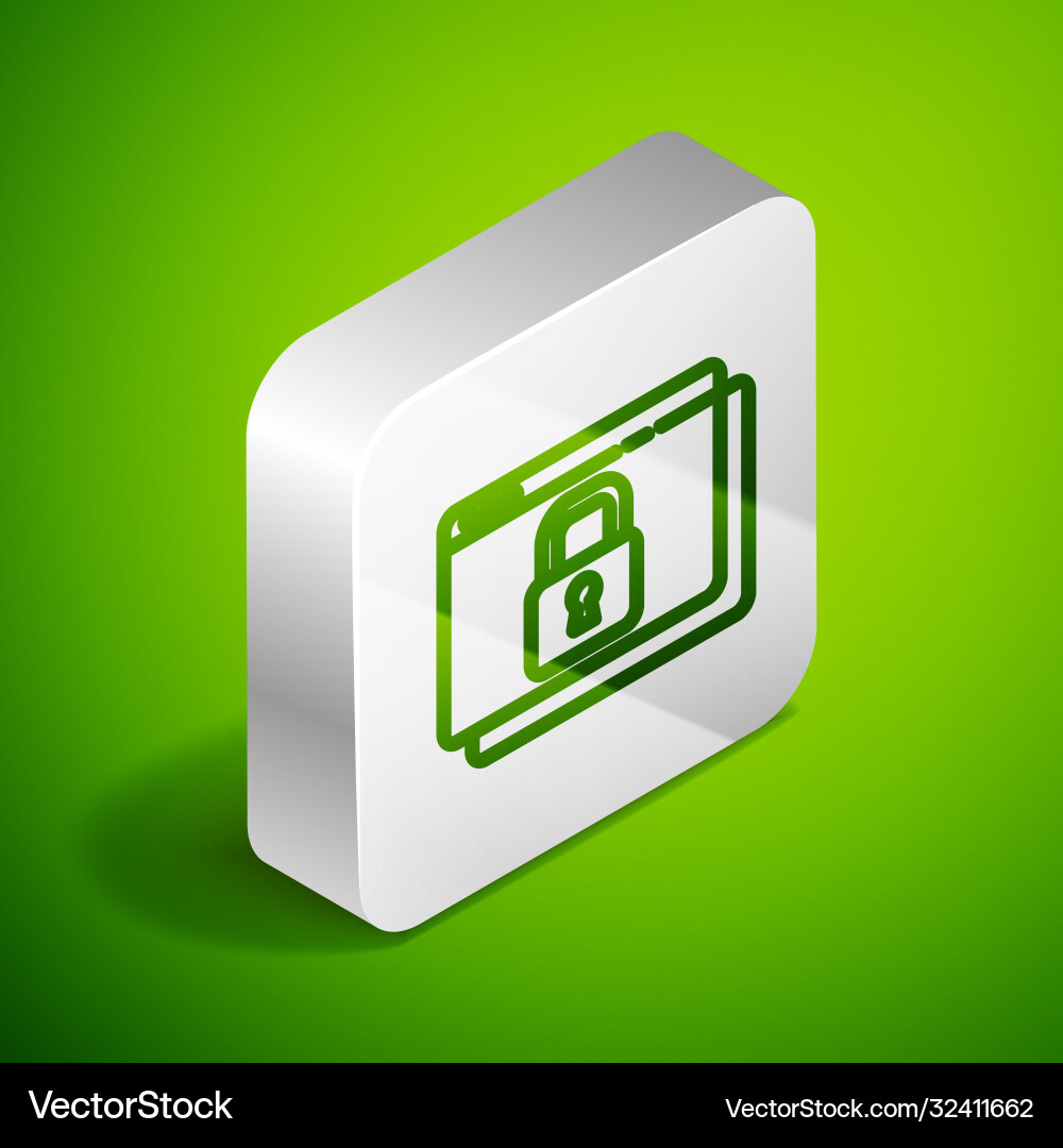 Isometric line secure your site with https ssl vector image