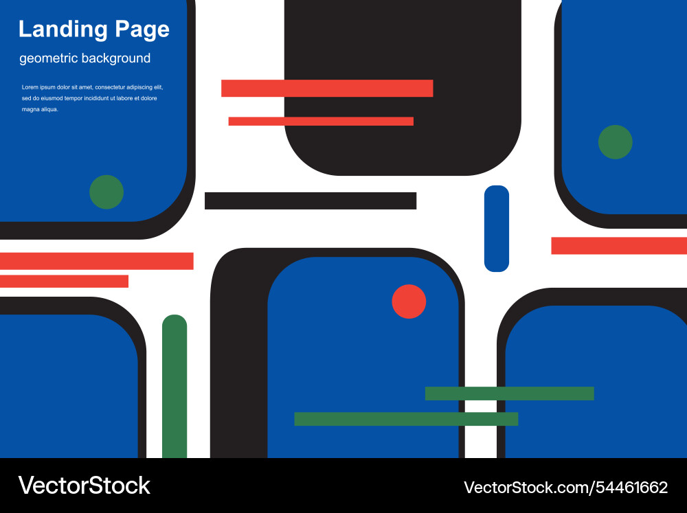 Landing page template for your website Landing page template for your website vector image