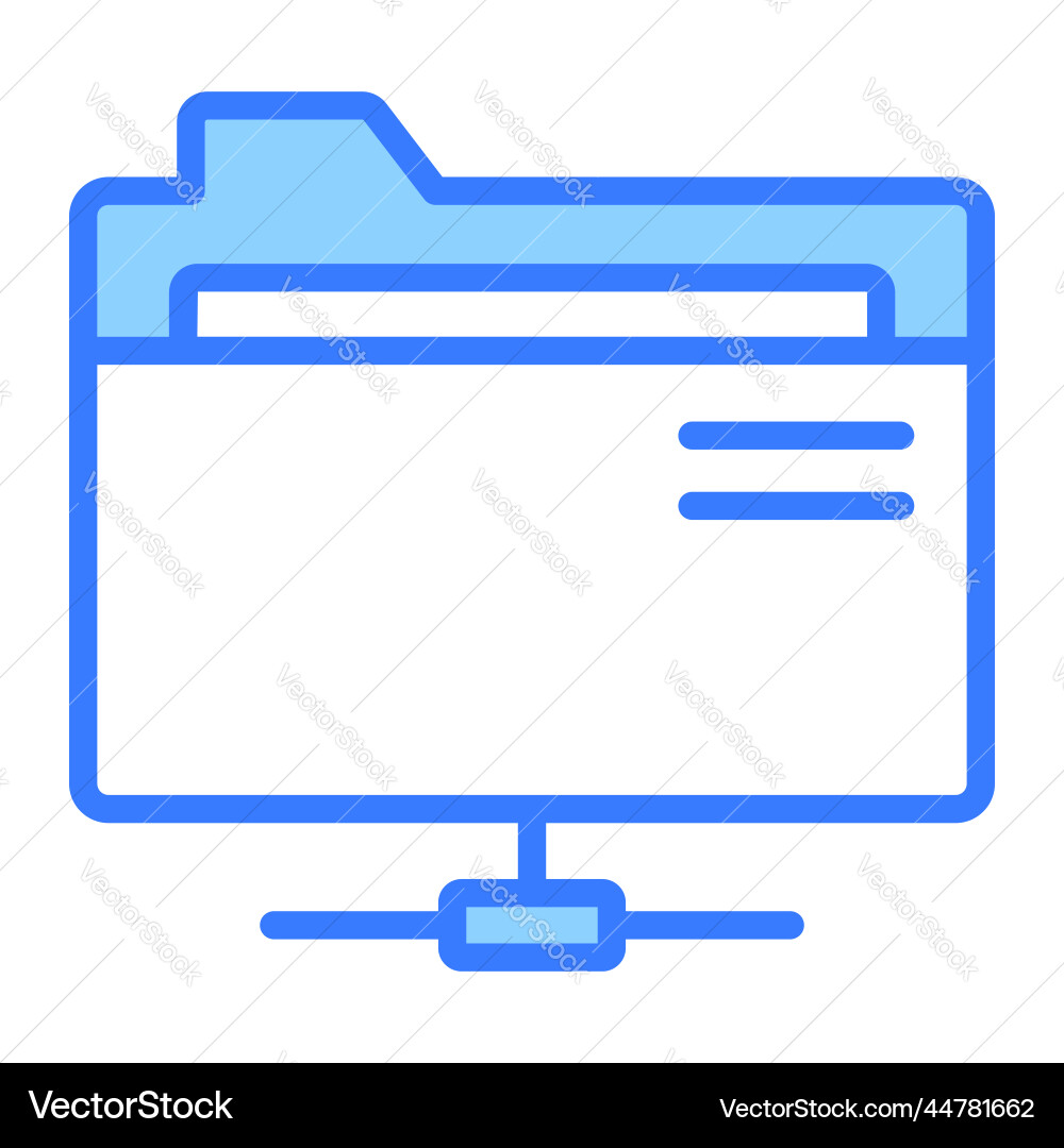 Network folder icon user interface as a simple vector image