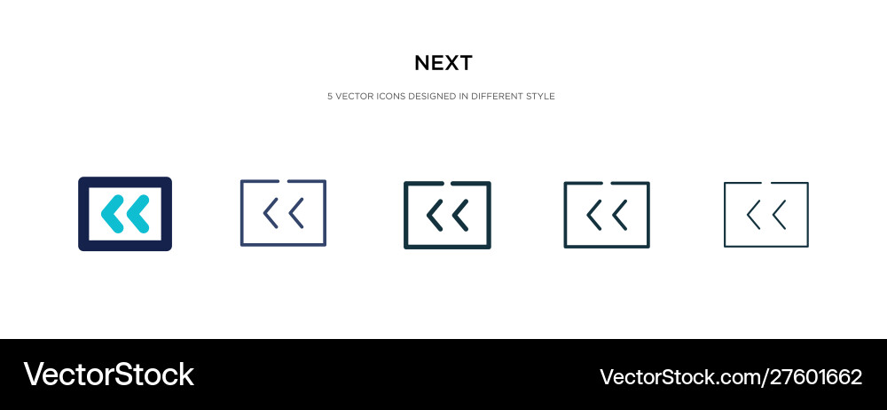 Next icon in different style two colored Vector Image
