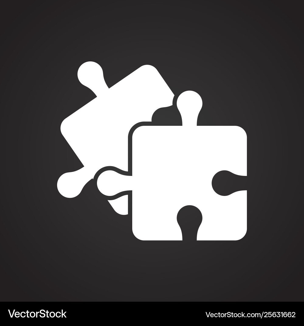 Puzzle icon on background for graphic and web Puzzle icon on background for graphic and web Vector Image