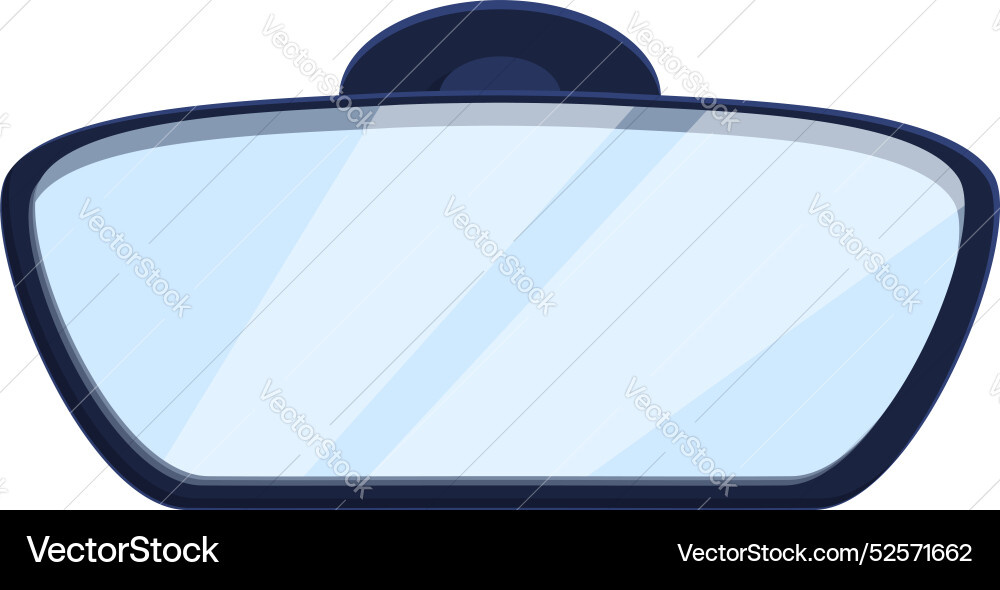 Rearview mirror reflecting nothing showing empty Vector Image
