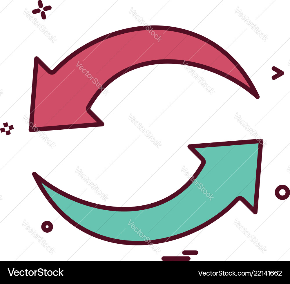Refresh reload arrow basic icon Refresh reload arrow basic icon Vector Image