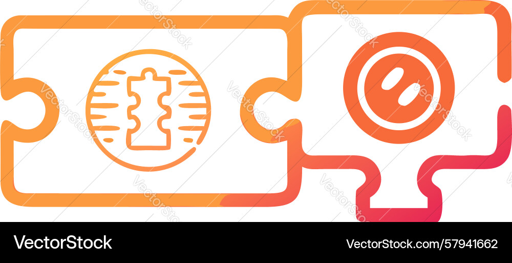Secure Payment Puzzle Icon Vector Image