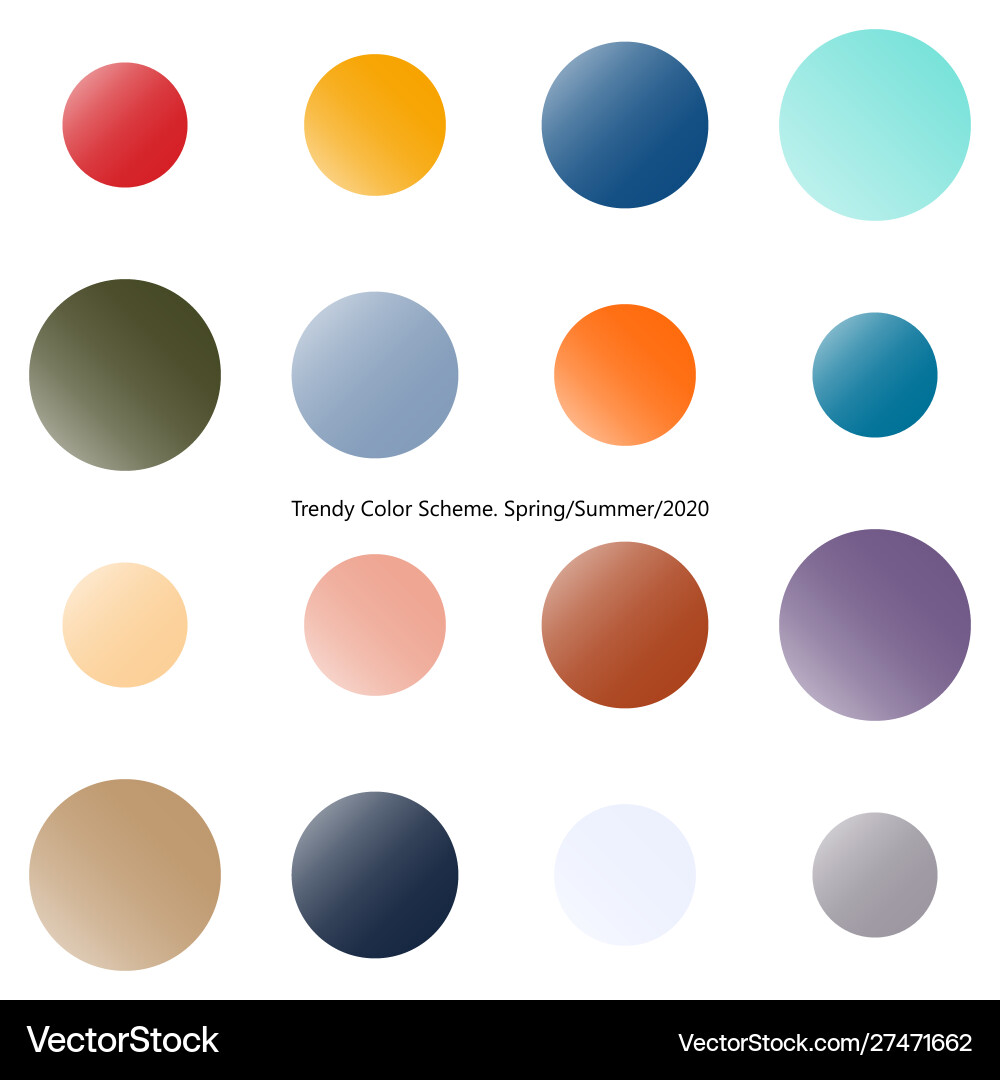Trendy color scheme gradient spring and summer Vector Image
