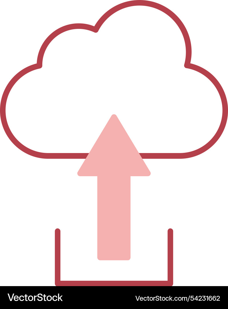 Upload line fill icon Vector Image