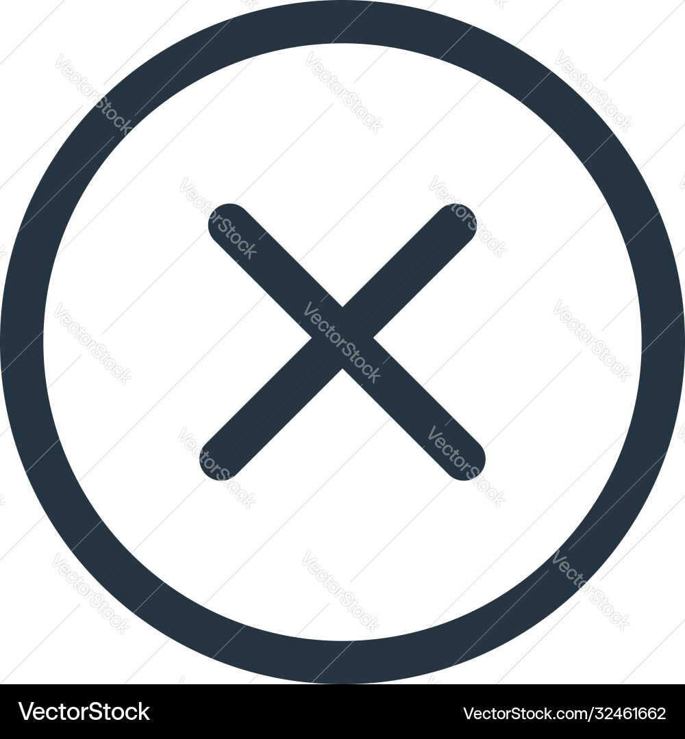 Wrong icon editable stroke linear Wrong icon editable stroke linear vector image