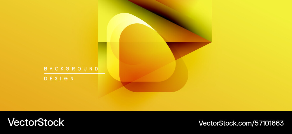 Abstract yellow design features overlapping Vector Image