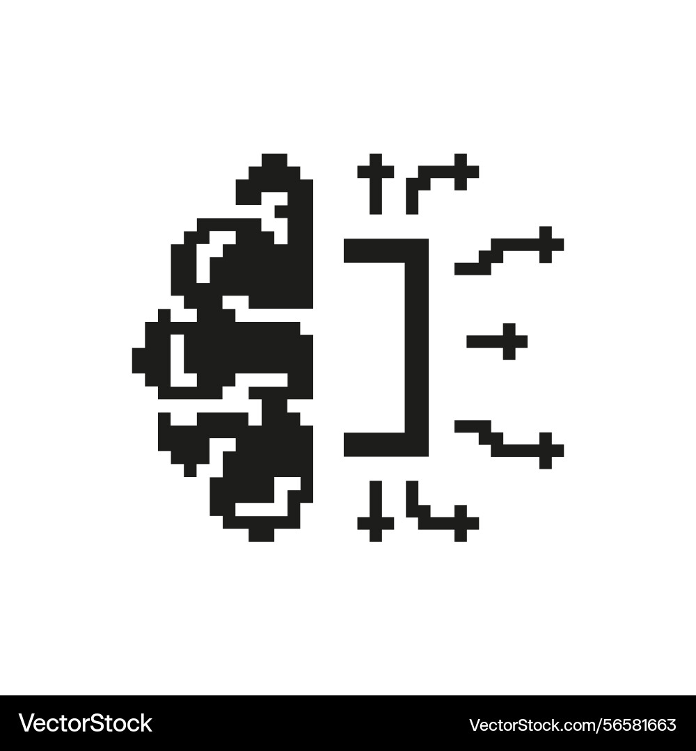 Artificial intelligence brain circuit icon ai Artificial intelligence brain circuit icon ai vector image