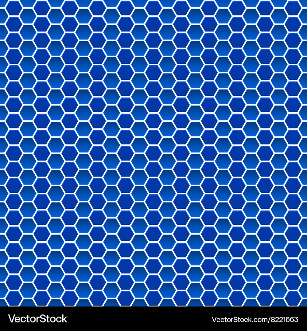 Blue Hexagon Pattern Vector Image