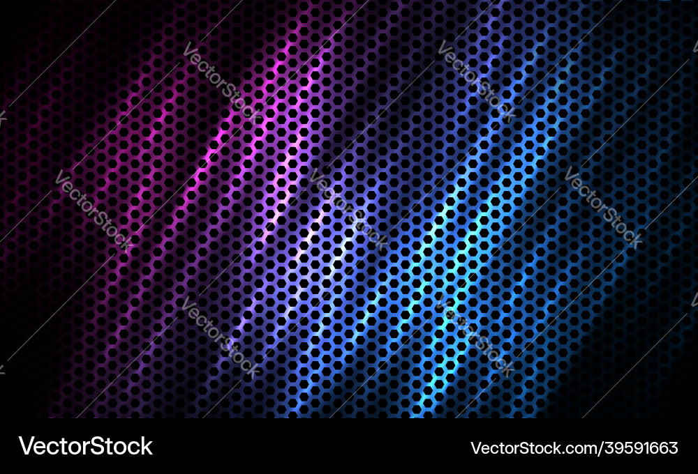 Dark Tech Hexagon Abstract Background vector image