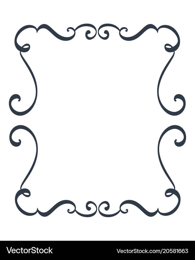 Elegant Scroll Frame Border vector image
