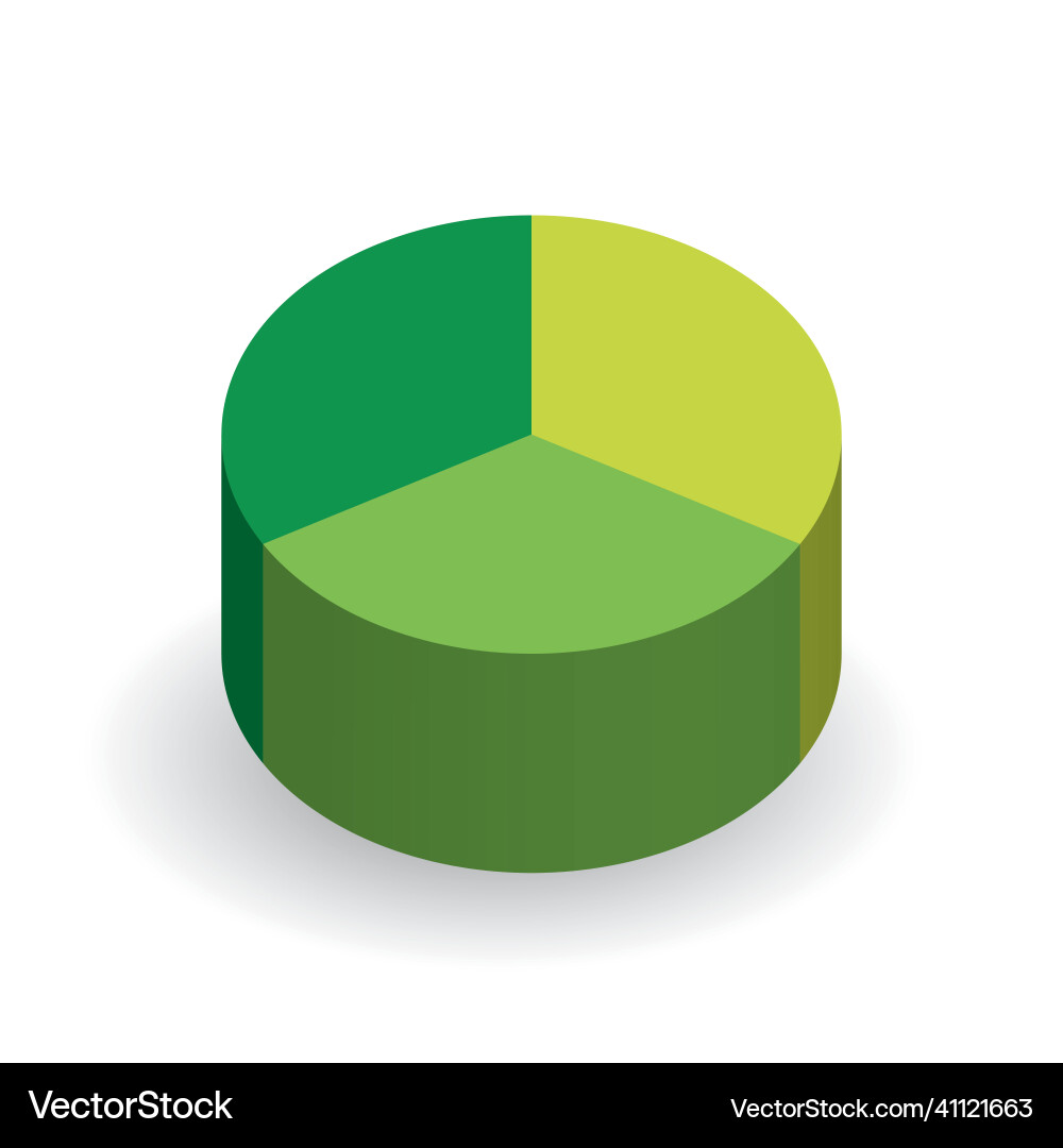 Green pie chart design element Green pie chart design element vector image