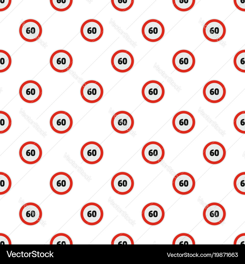 Maximum speed limit pattern seamless Vector Image