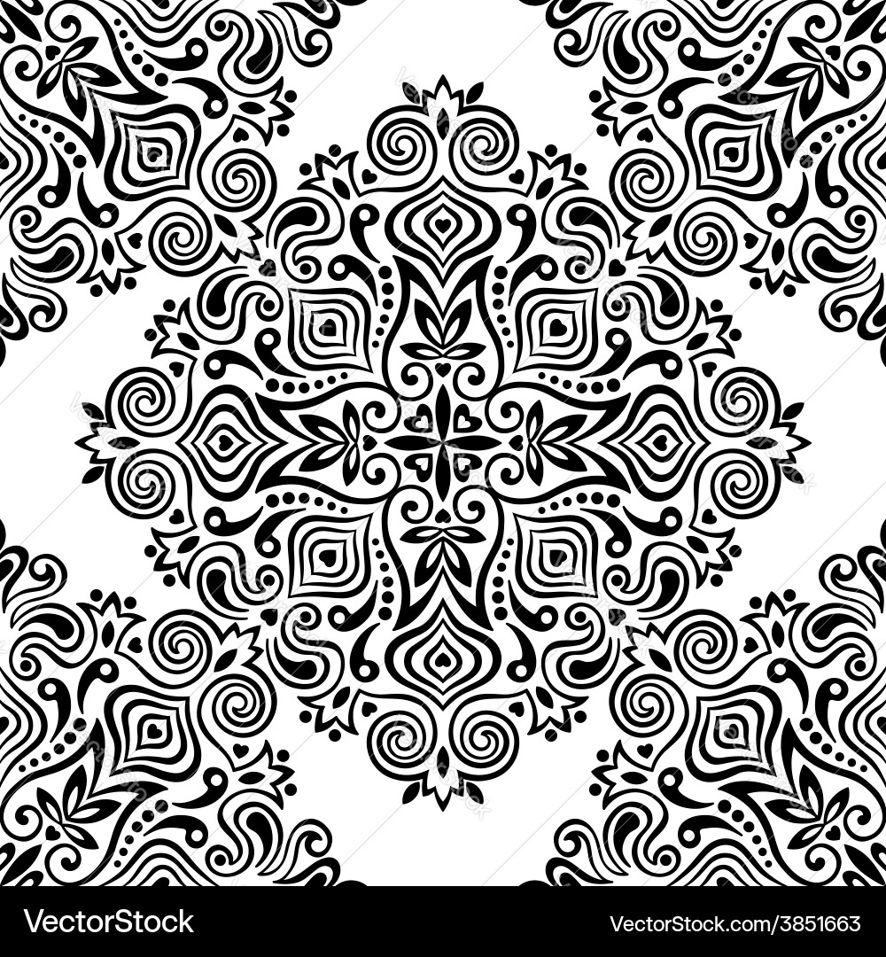 Seamless background with abstract ethnic pattern vector image