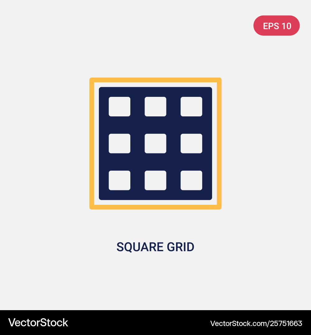 Two color square grid icon from ultimate vector image