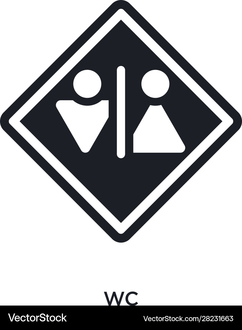 Wc isolated icon simple element from traffic Vector Image