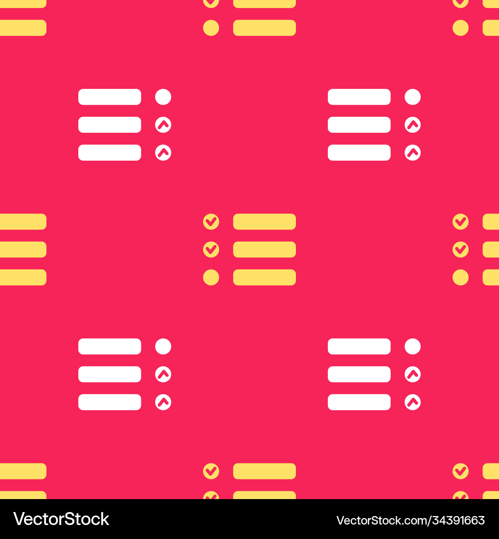 Yellow task list icon isolated seamless pattern Yellow task list icon isolated seamless pattern Vector Image