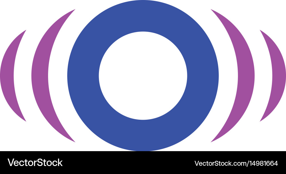 Abstract circle sensor logo image Vector Image
