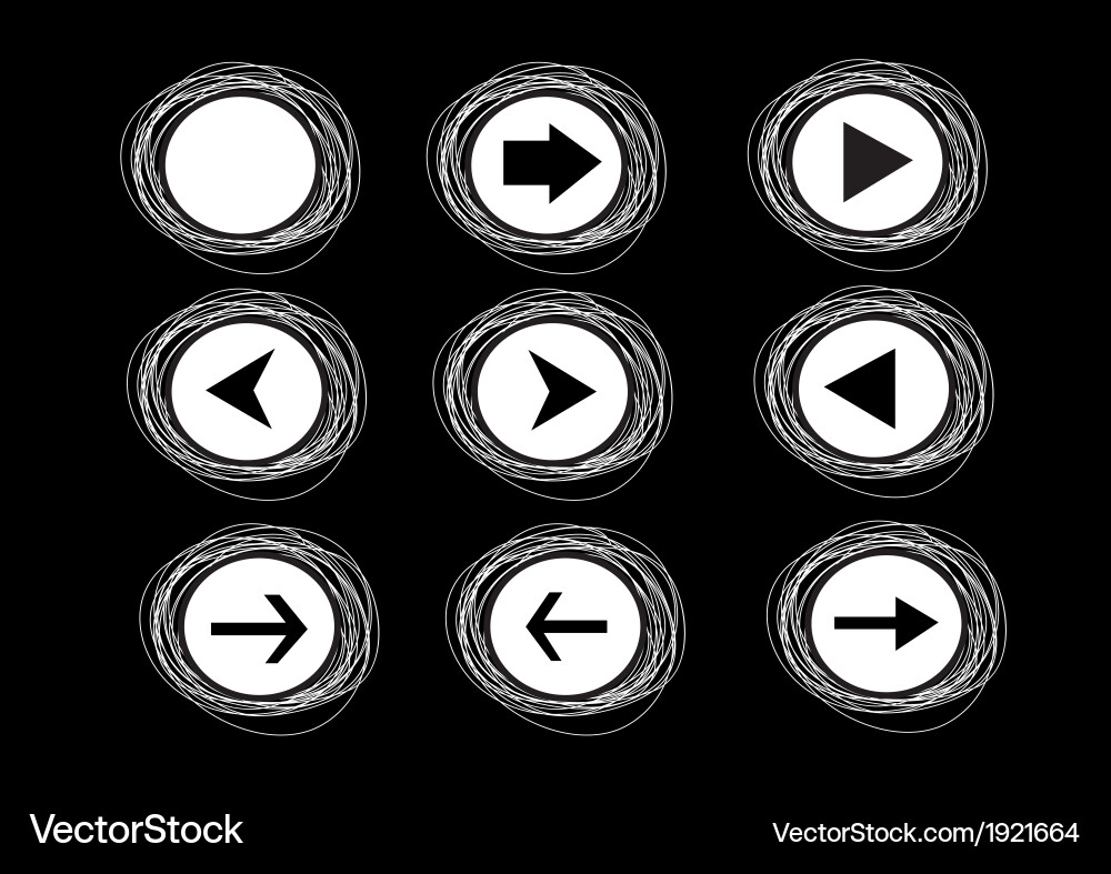 Arrow icons for web vector image