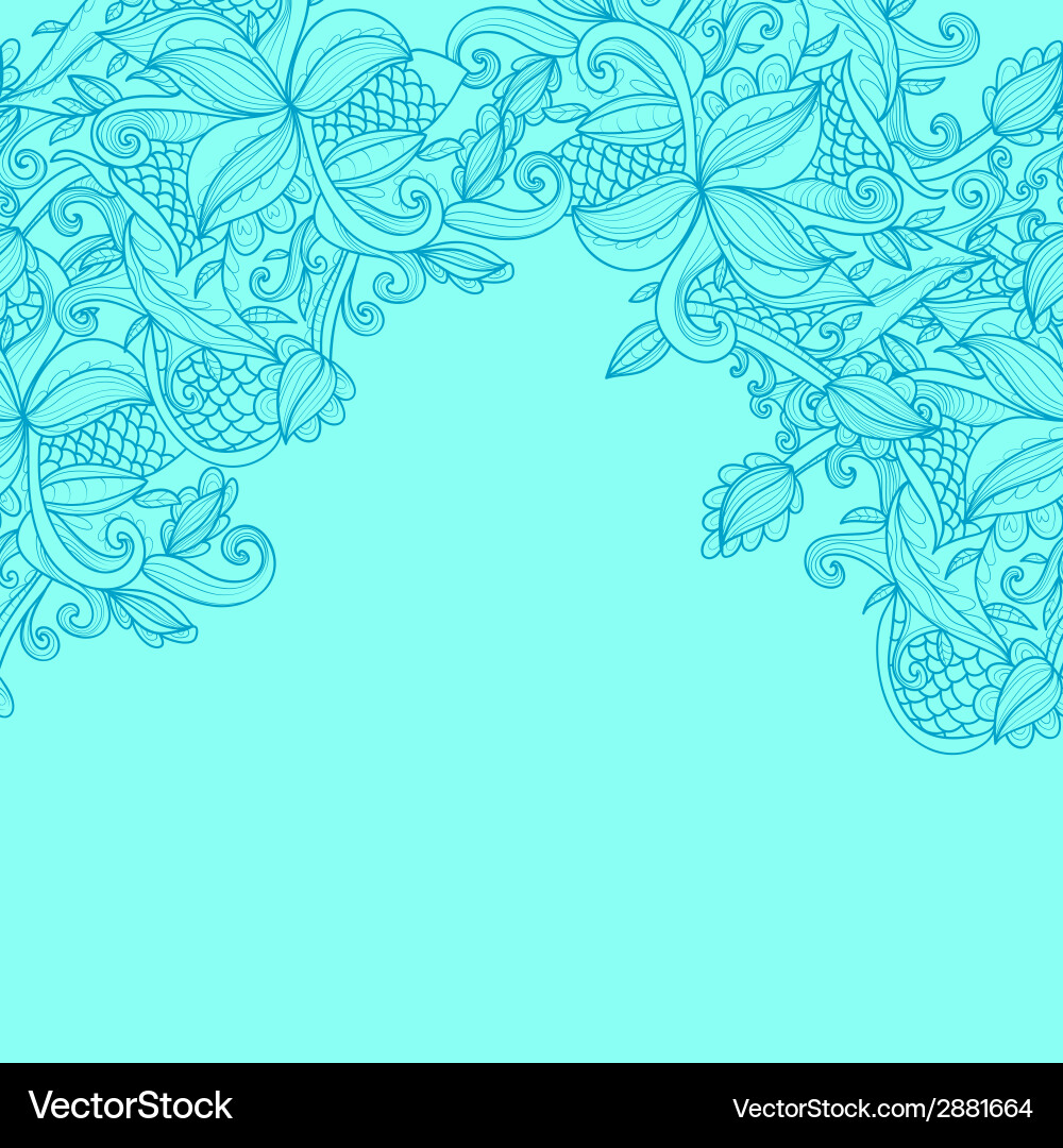Border with abstract hand-drawn pattern Vector Image