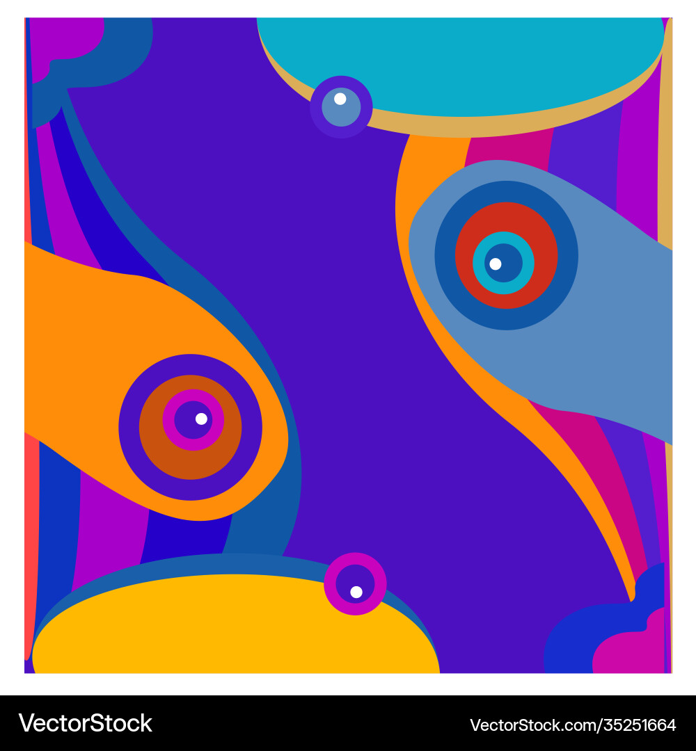 Colorful geometric and curve background pattern vector image