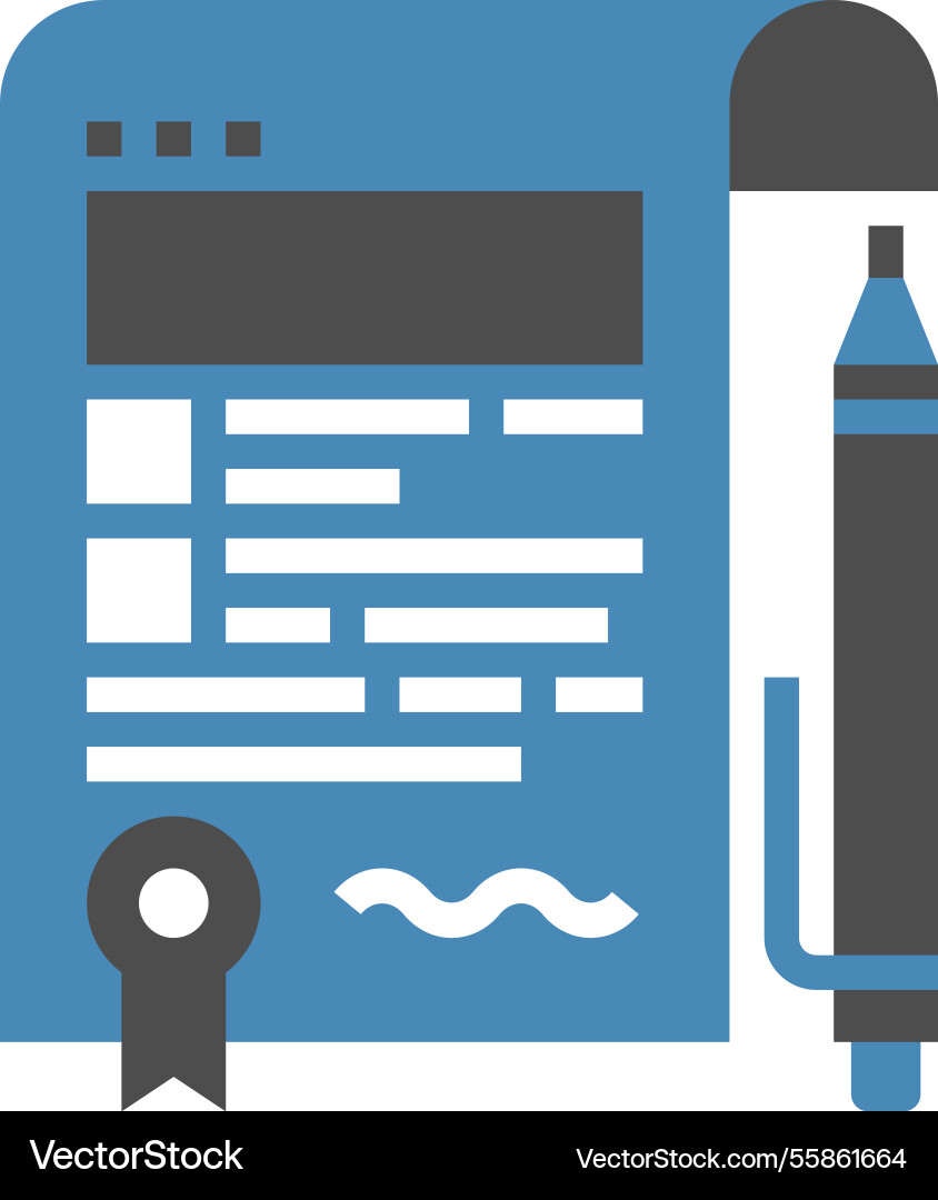 Contract flat web icon concept Contract flat web icon concept vector image