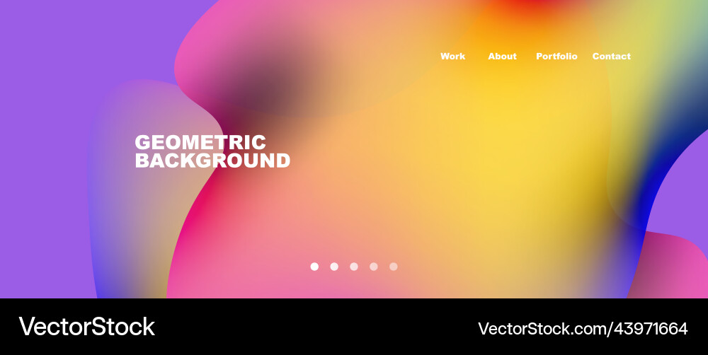 Flowing gradient colors and round elements Vector Image
