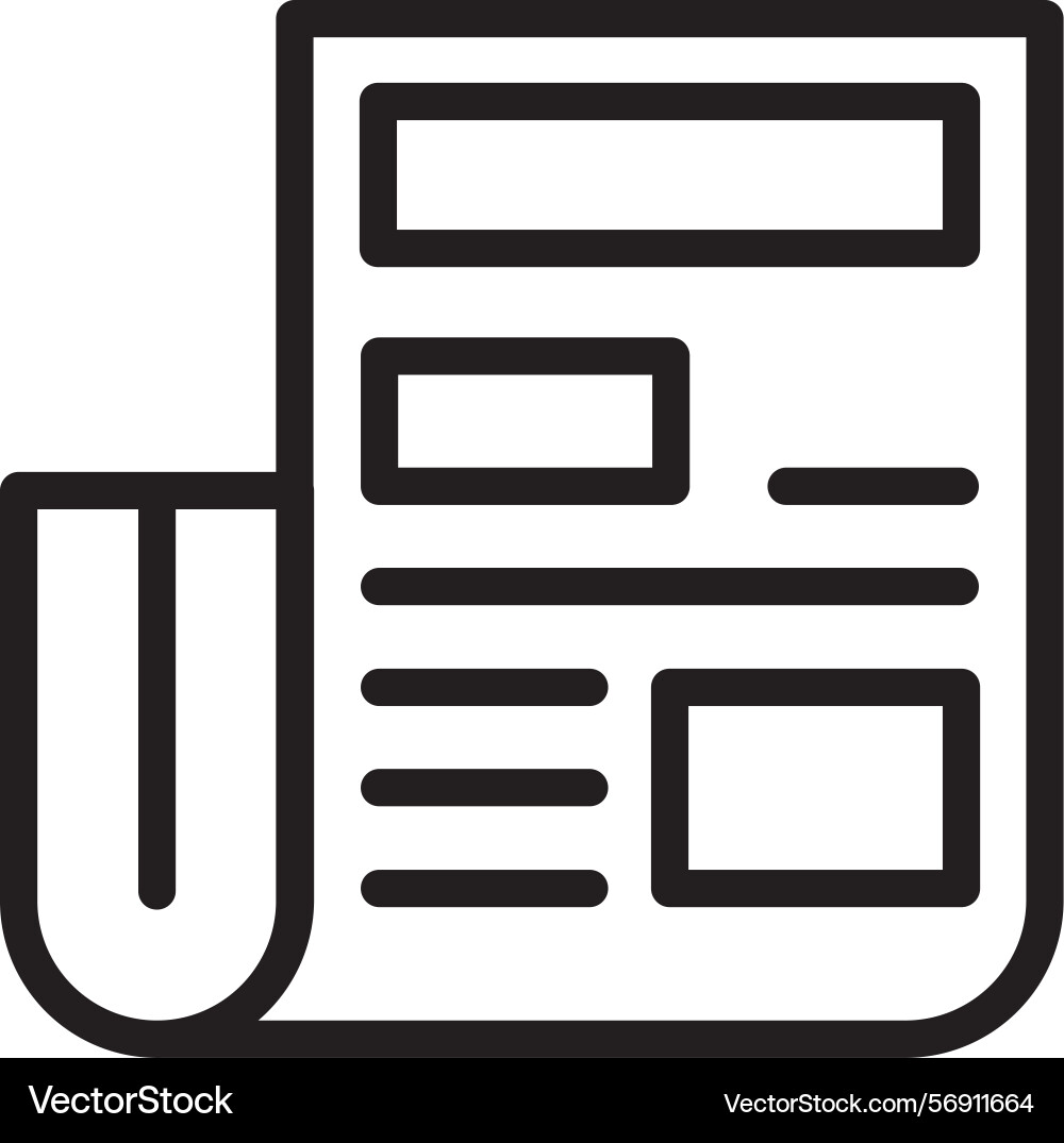 Front page linear style icon design vector image