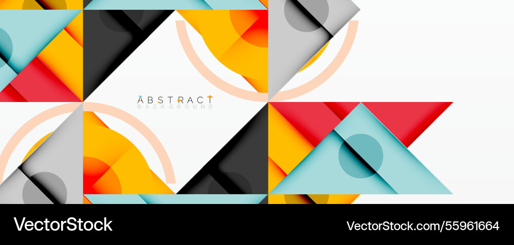 Geometric abstract design with layered triangles Vector Image