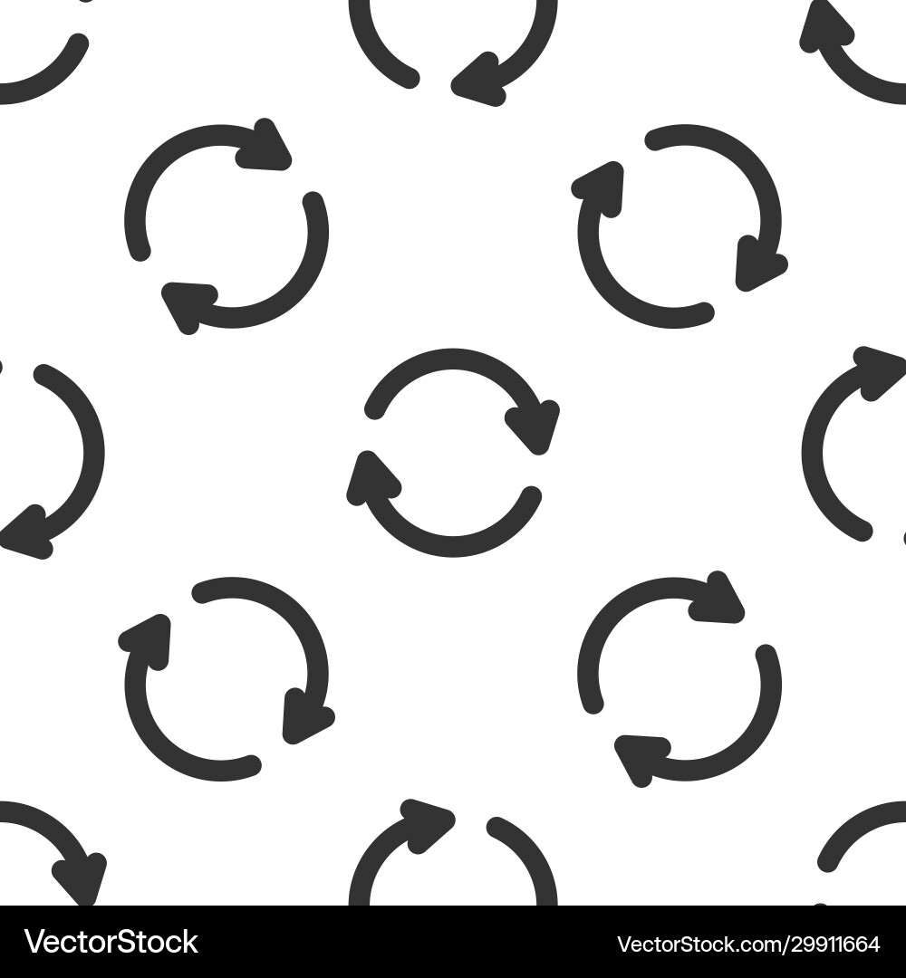 Grey refresh icon isolated seamless pattern Grey refresh icon isolated seamless pattern Vector Image