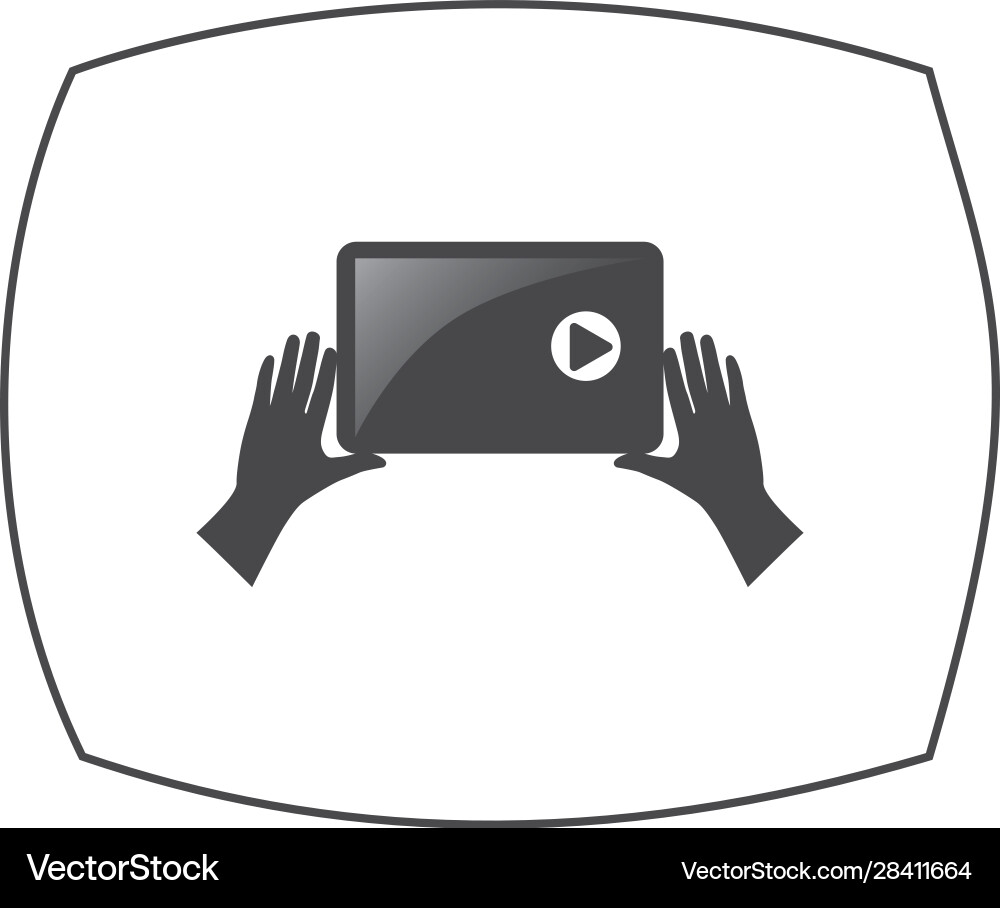 Icon android game player design template Icon android game player design template Vector Image
