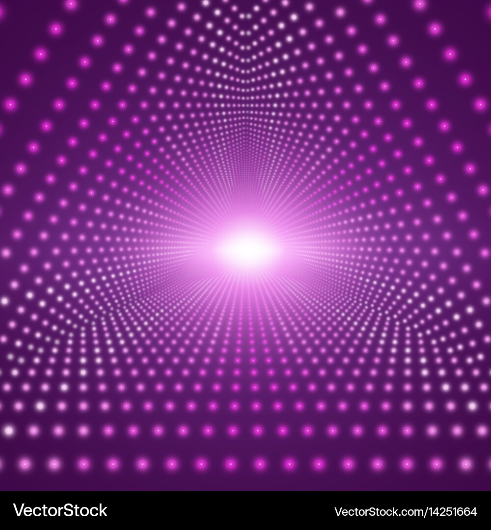 Infinite triangular tunnel vector image