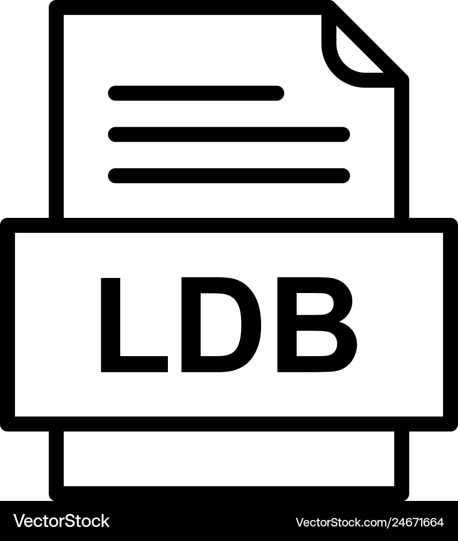 Ldb file document icon Vector Image