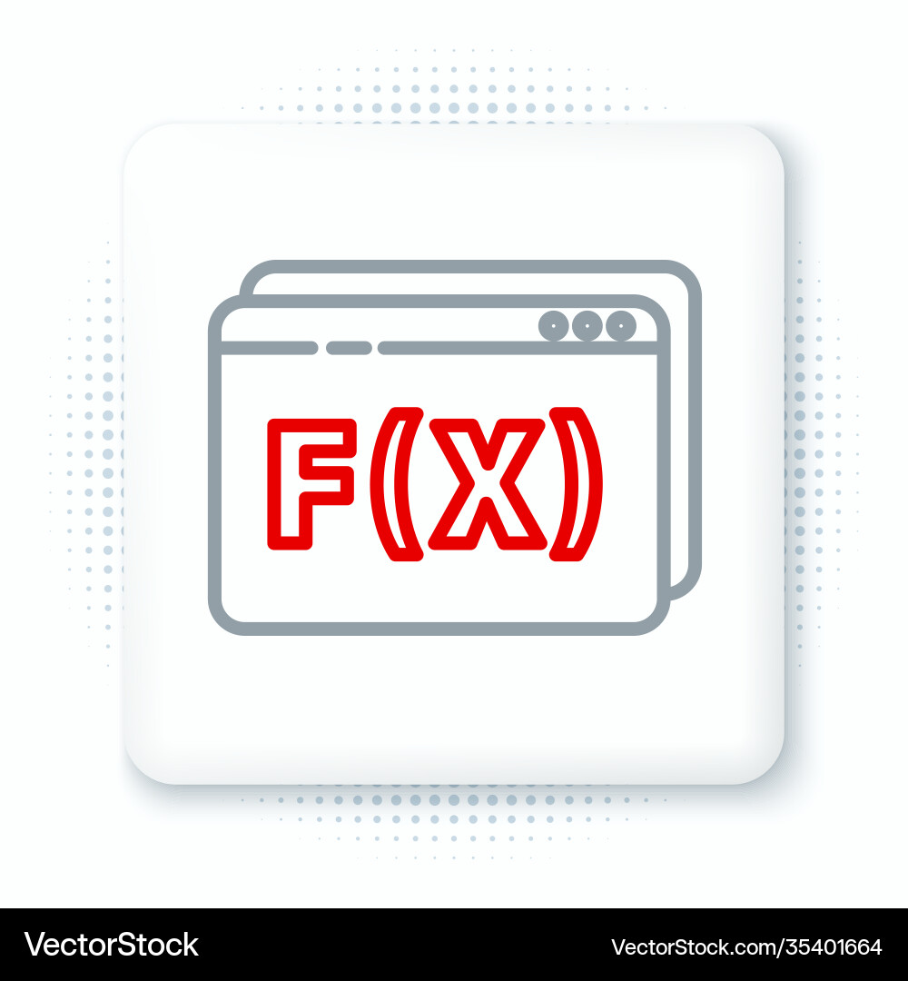 Line function mathematical symbol icon isolated Line function mathematical symbol icon isolated vector image