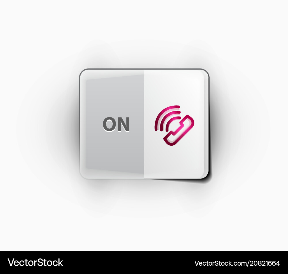 Phone button call support idea Phone button call support idea vector image