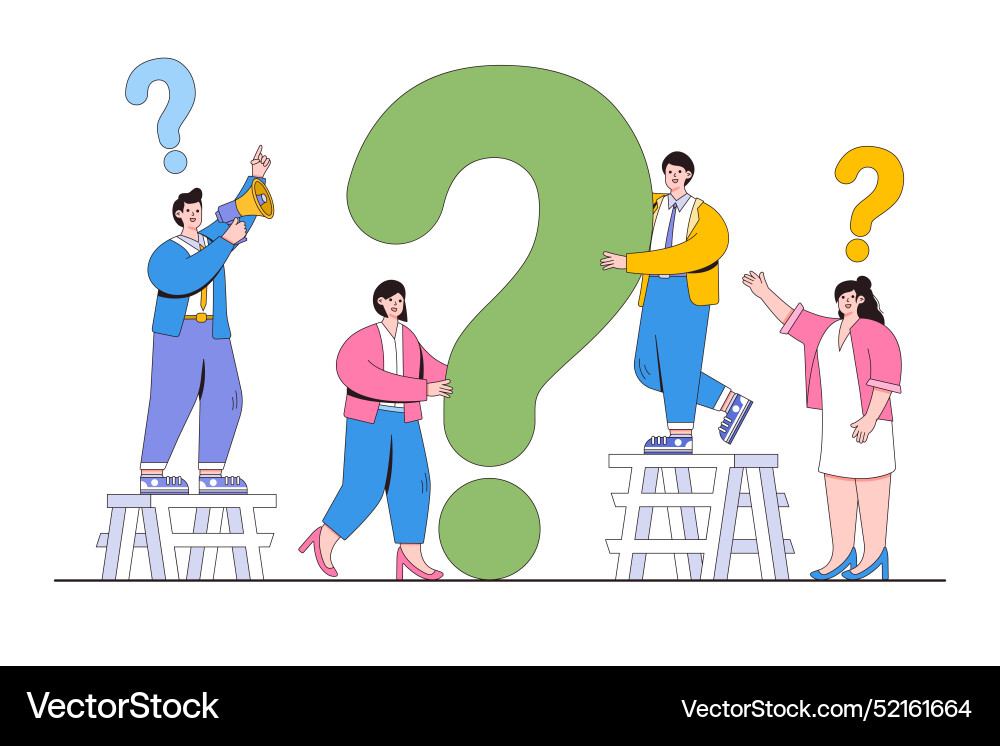 Problem solving question search for answer big Problem solving question search for answer big vector image