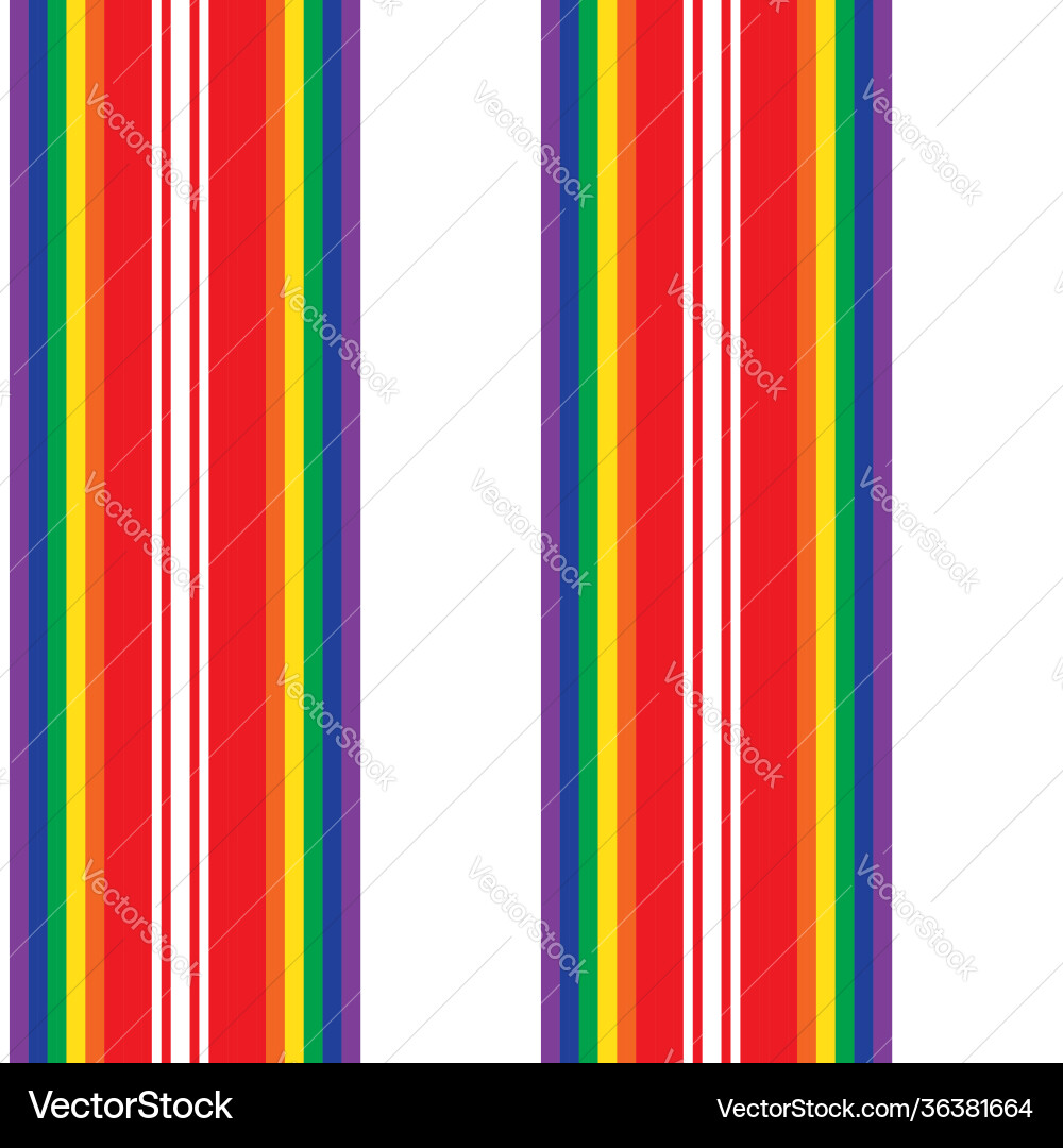 Rainbow stripe seamless pattern background vector image