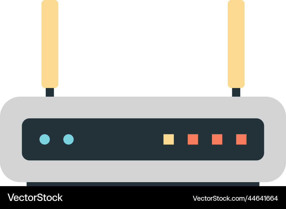 Router device in minimal style Vector Image
